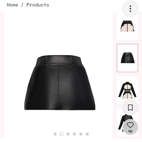 Vegan Leather Skirt - Picture 2 of 5